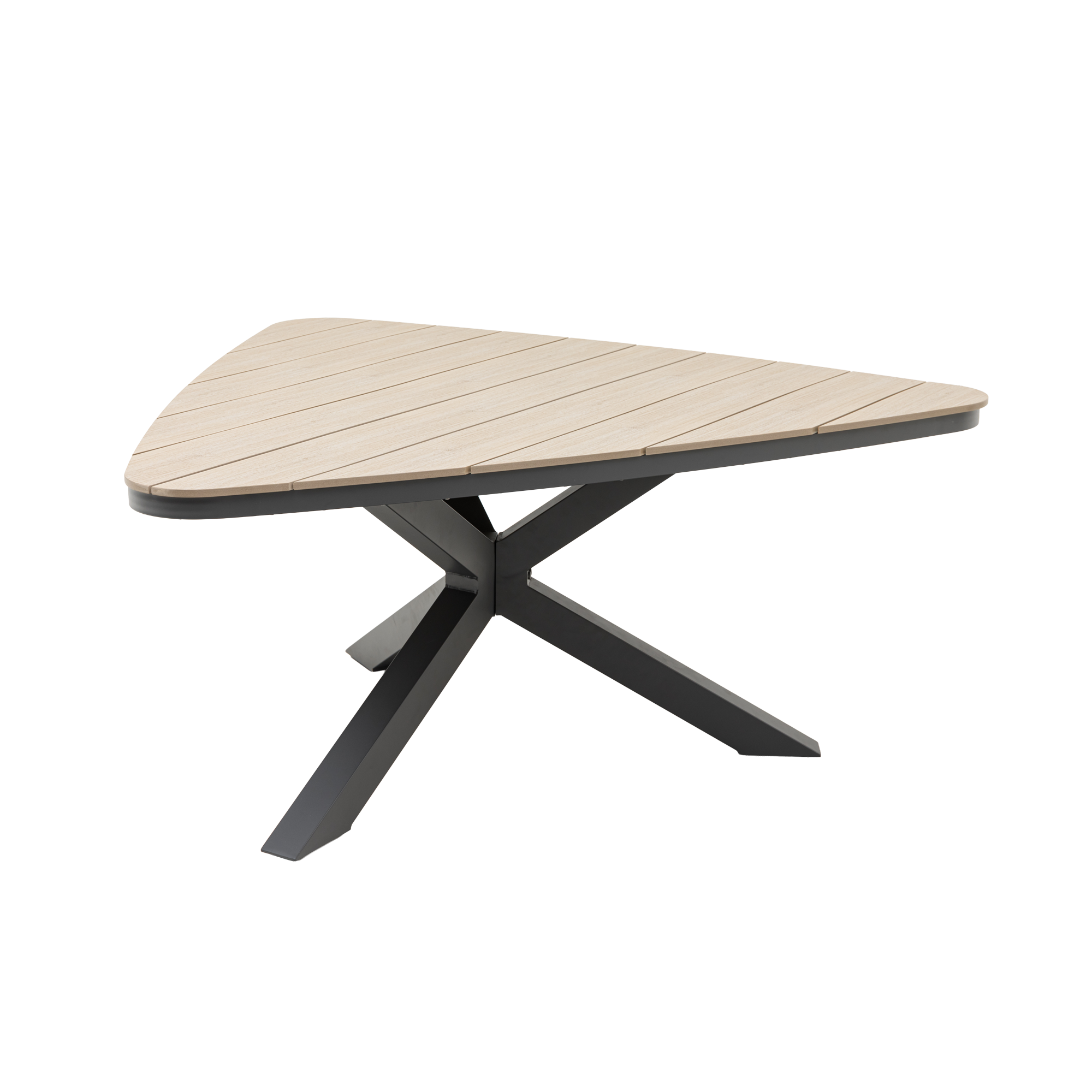 Aluminium / Nonwood Tisch Volterra 170x170x75cm oak - Triangel Form