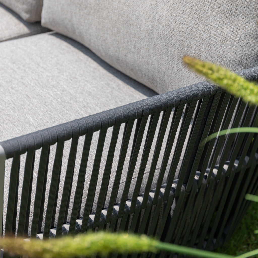 Die absolute Luxus Lounge: Deluxe Aluminium / Rope Lounge Set Marea XXL / Wetterfest