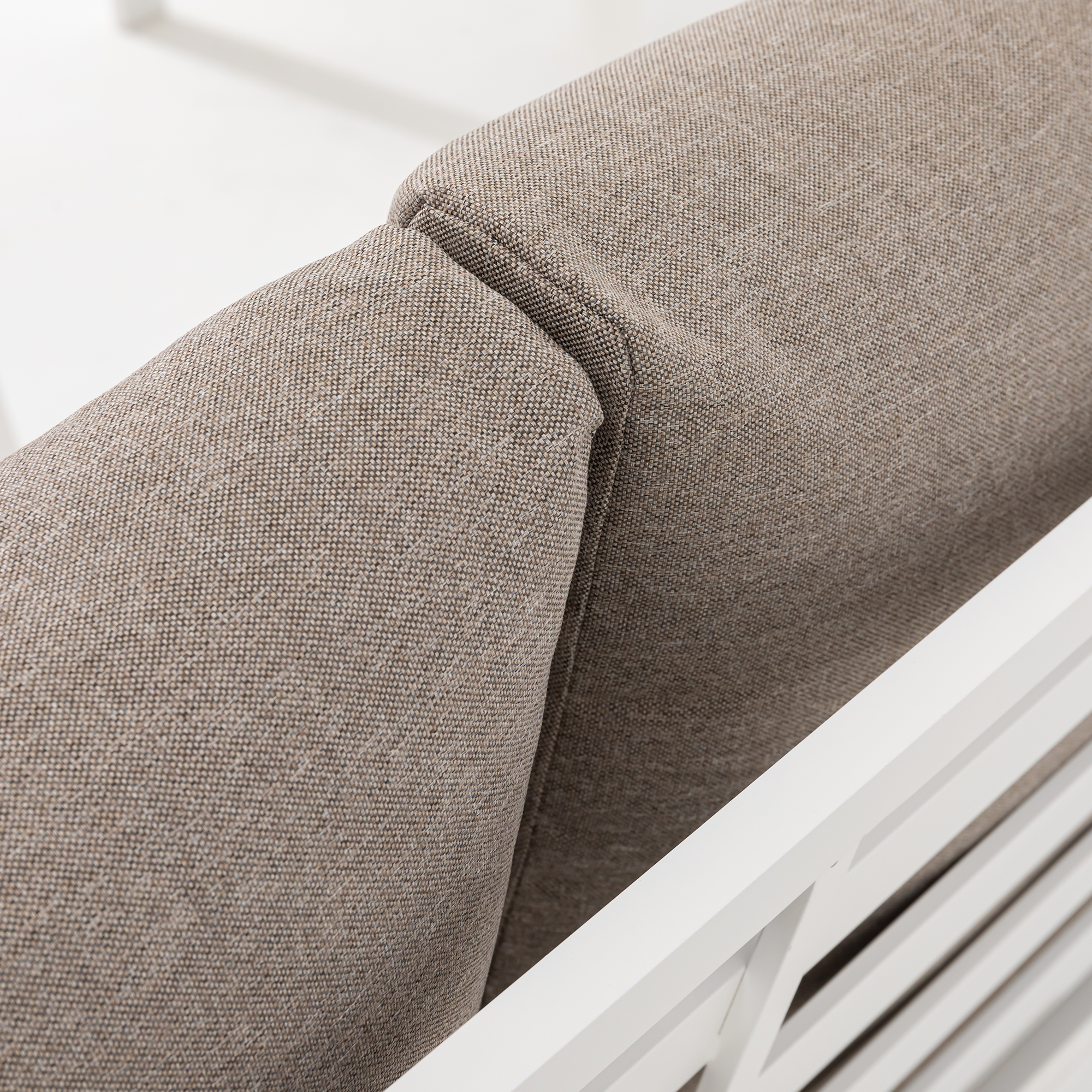 Aluminium / Nonwood Dining Lounge Set Isla weiß/natur