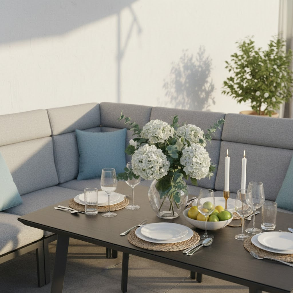 Aluminium / Nonwood Dining Lounge Set Vermont