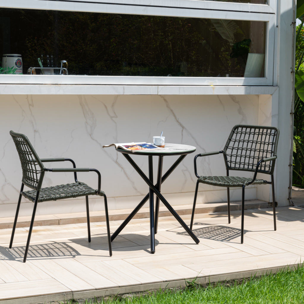 3-tlg. Balkon / Bistro Set Bella - Stilvoll entspannen auf kleinem Raum