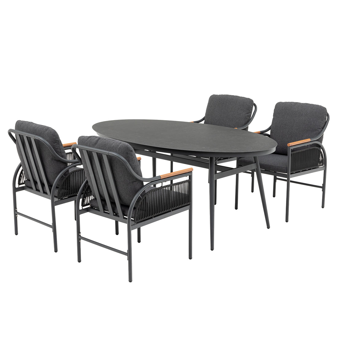 ⚽️ 🏆Unser WM Special! ⚽️🏆 ☀️ Italienischer Chic! Komfort 5 tlg Dining Set Valencia / sehr bequem & einladend