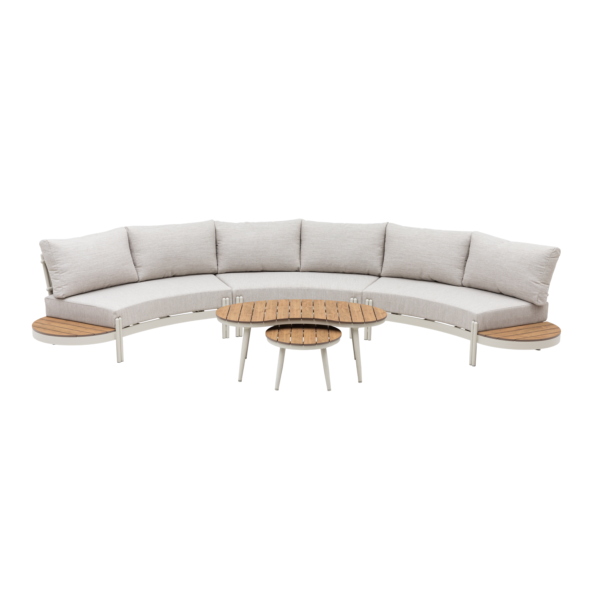 EIN TRAUM IN NATUR! Lounge Set Ronda natur / olive grün wetterfeste Olefin Bezug