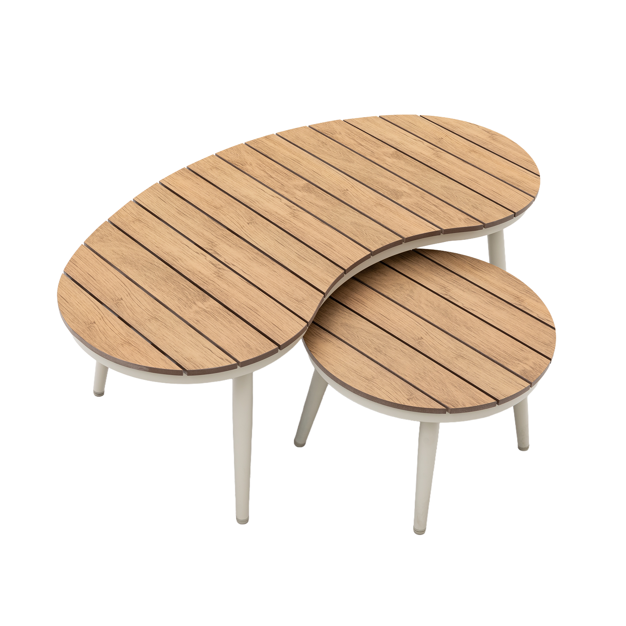 Aluminium / Rope Lounge Set Ronda in natur / olive grün