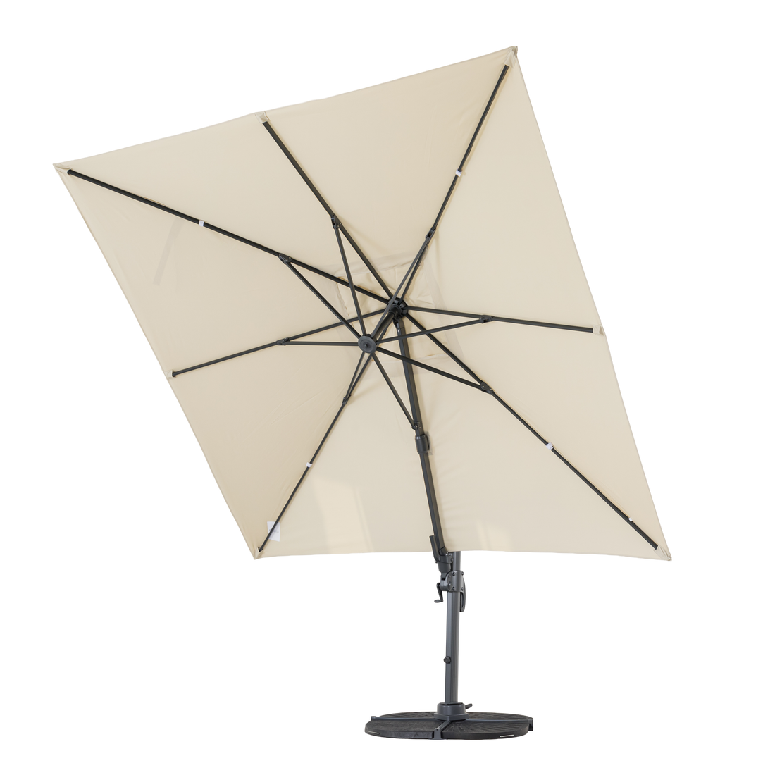 Aluminium / Polyester Sonnenschirm Nova 3x3m natur / UV50+