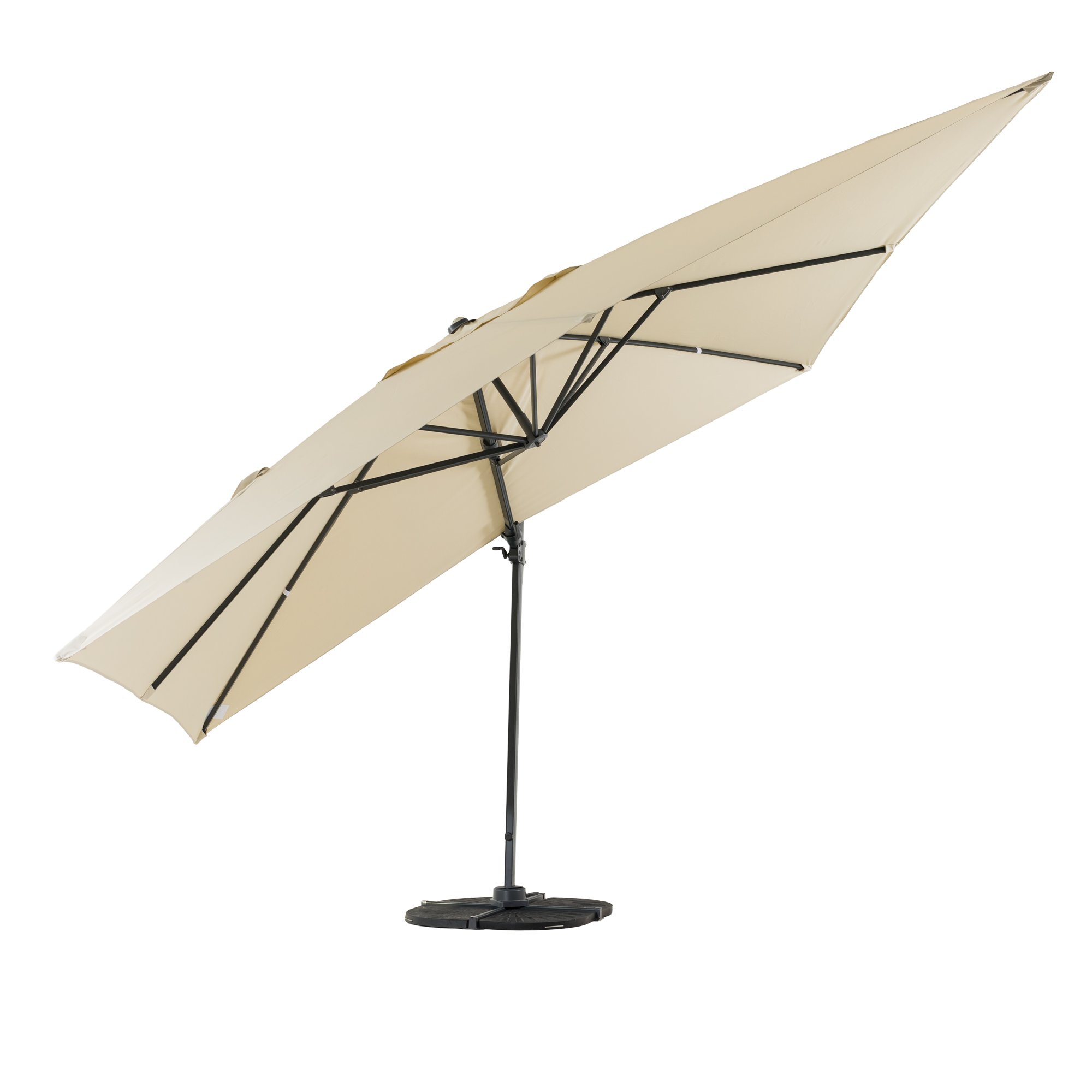 Sonnenschirm Nova 3x4m natur UV50+ / inkl. Schirmständer