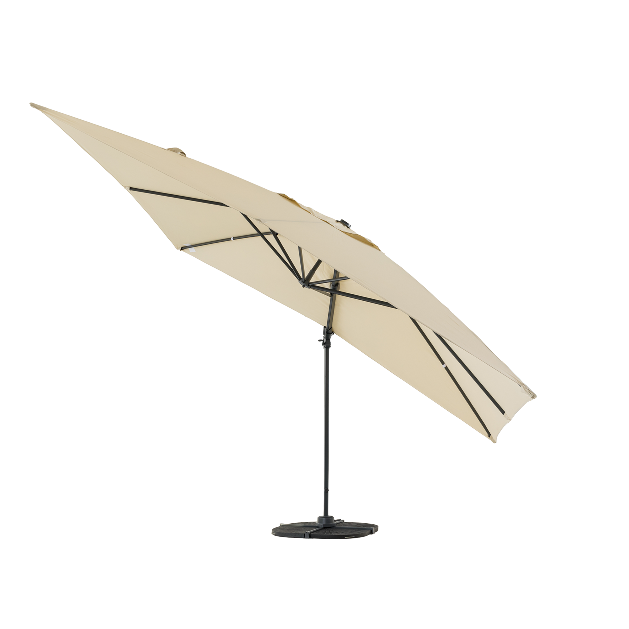 Sonnenschirm Nova 3x4m natur UV50+ / inkl. Schirmständer