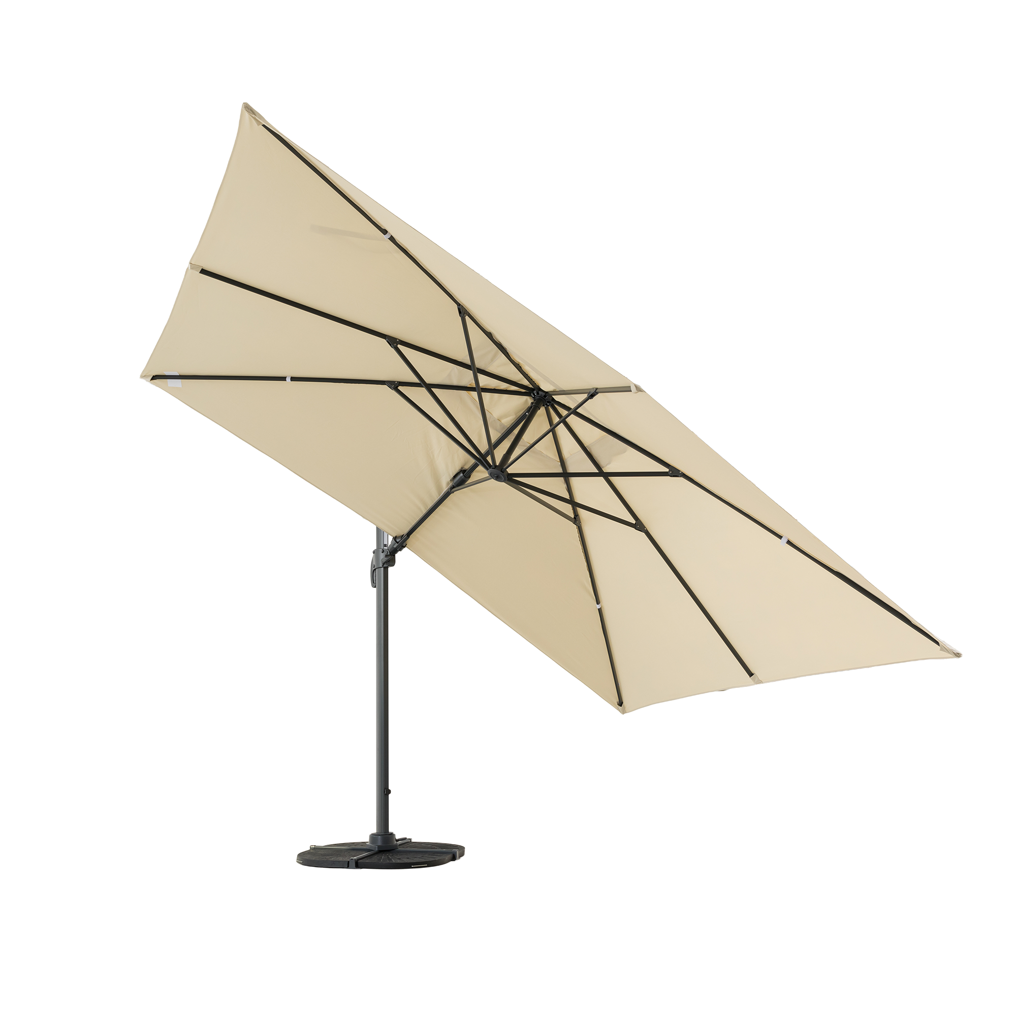 Sonnenschirm Nova 3x4m natur UV50+ / inkl. Schirmständer