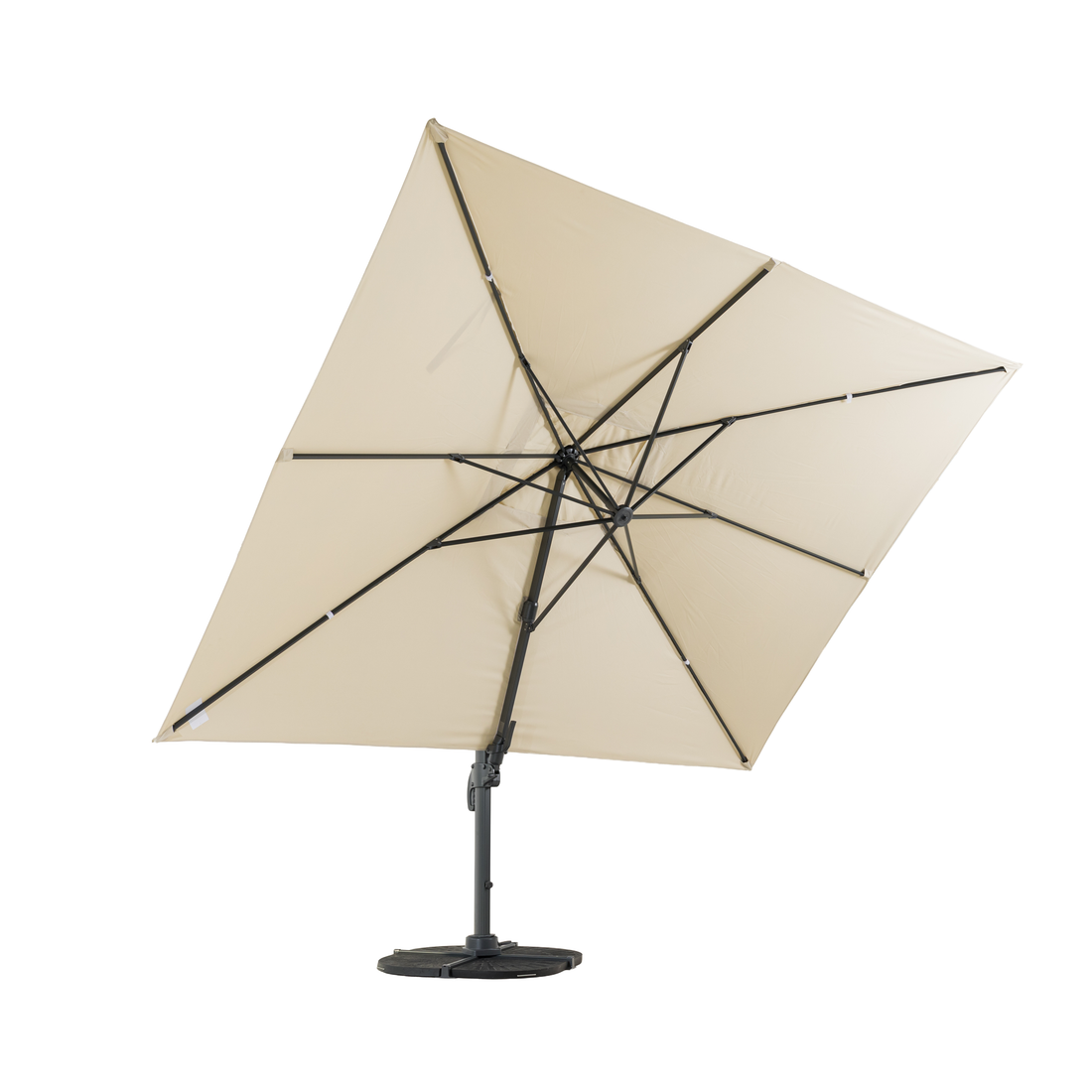 Sonnenschirm Nova 3x4m natur UV50+ / inkl. Schirmständer