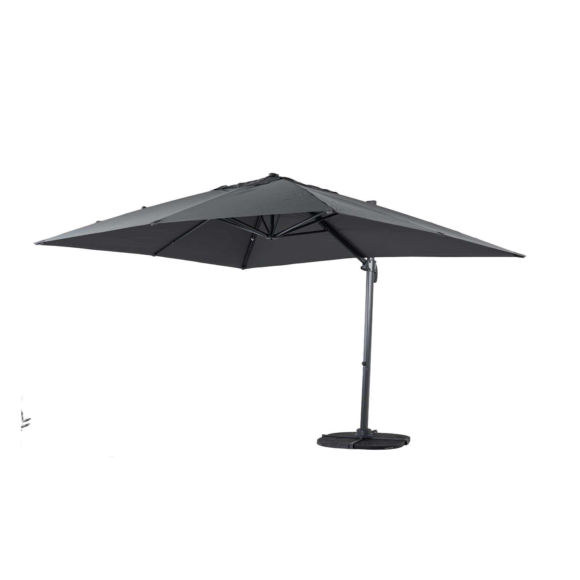 Sonnenschirm Luno 3x4m anthrazit UV50+ / inkl. Schirmständer