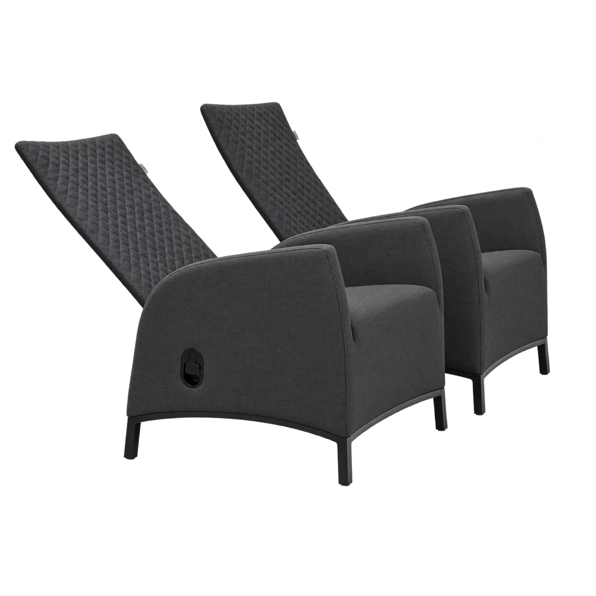 LUXUS, DER DRAUSSEN BLEIBT. Avelon Lounge – 100 % wetterfest LIKA-TEX® Bezug in lava (anthrazit)
