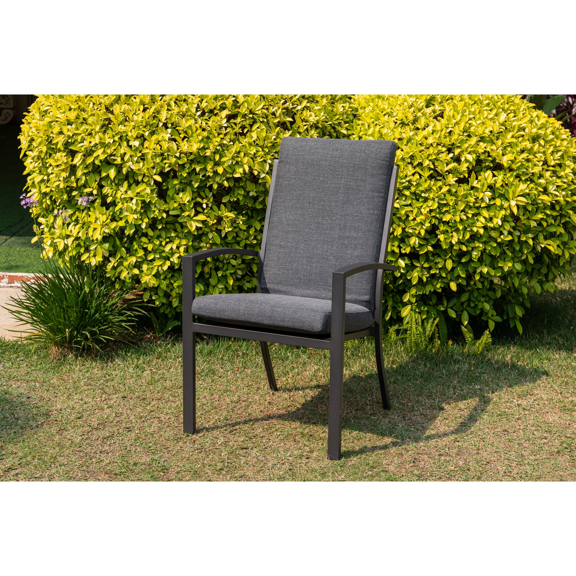 Premium Alu Dining Set Neapel inkl. Madri Nero Sintered Stone Tischplatte 220x100cm