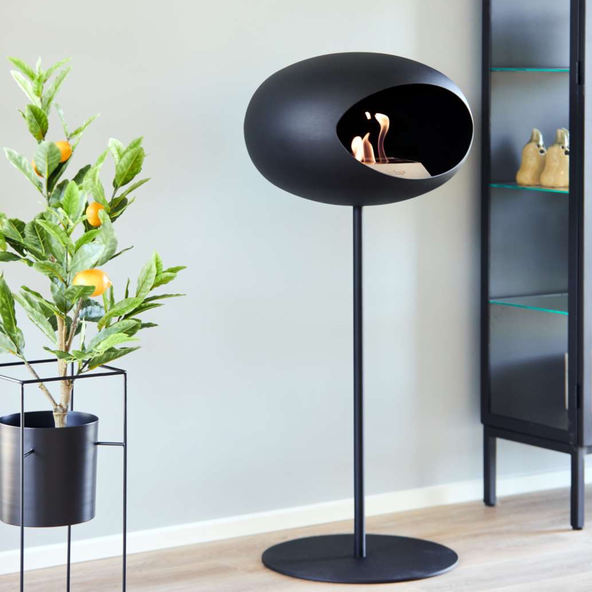 Le Feu Dome Bioethanol Kamin STEEL HIGH 115cm Höhe Feuerstelle