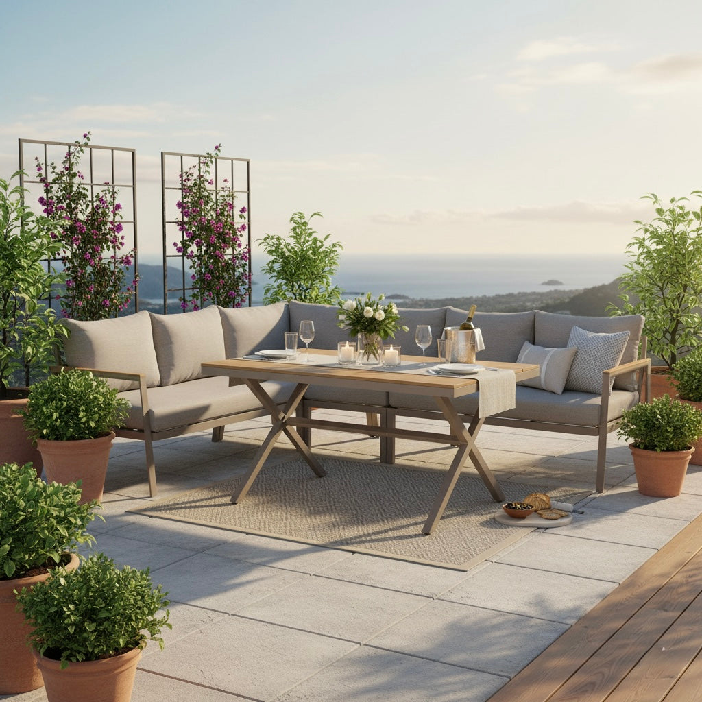 đŒ Dining Eck - Lounge Set Meran - Luxuriös & NatĂŒrlich schön. Pflegeleicht komfortabel.