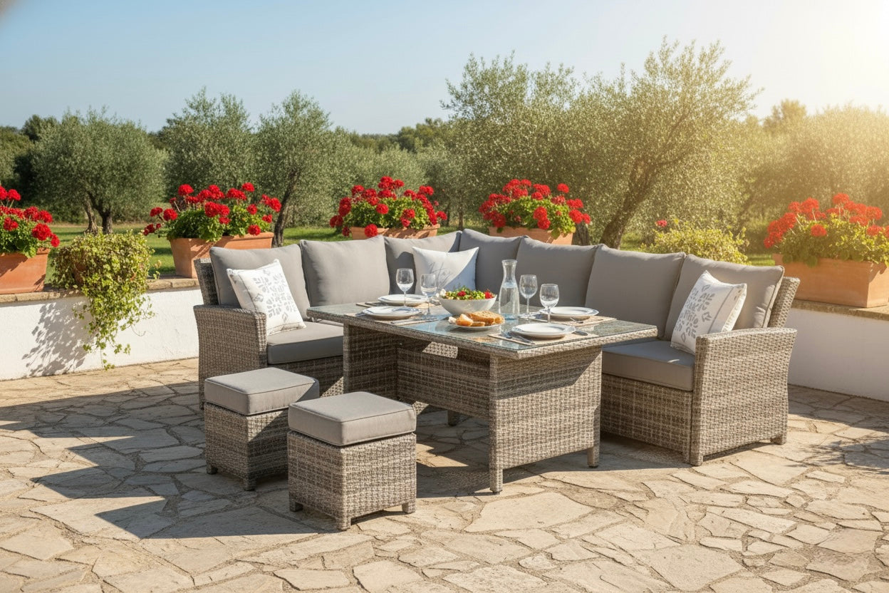Premium Dining Lounge Set Havanna Luna variabel stellbar / Ideal zum Speisen