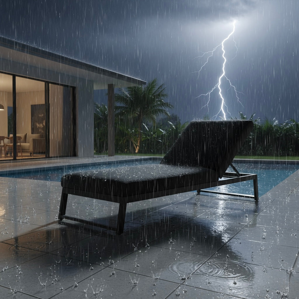 Outdoor Sonnenliege Heritage 100% LIKA-TEX® Bezug in Lava (anthrazit) / Wetterfest