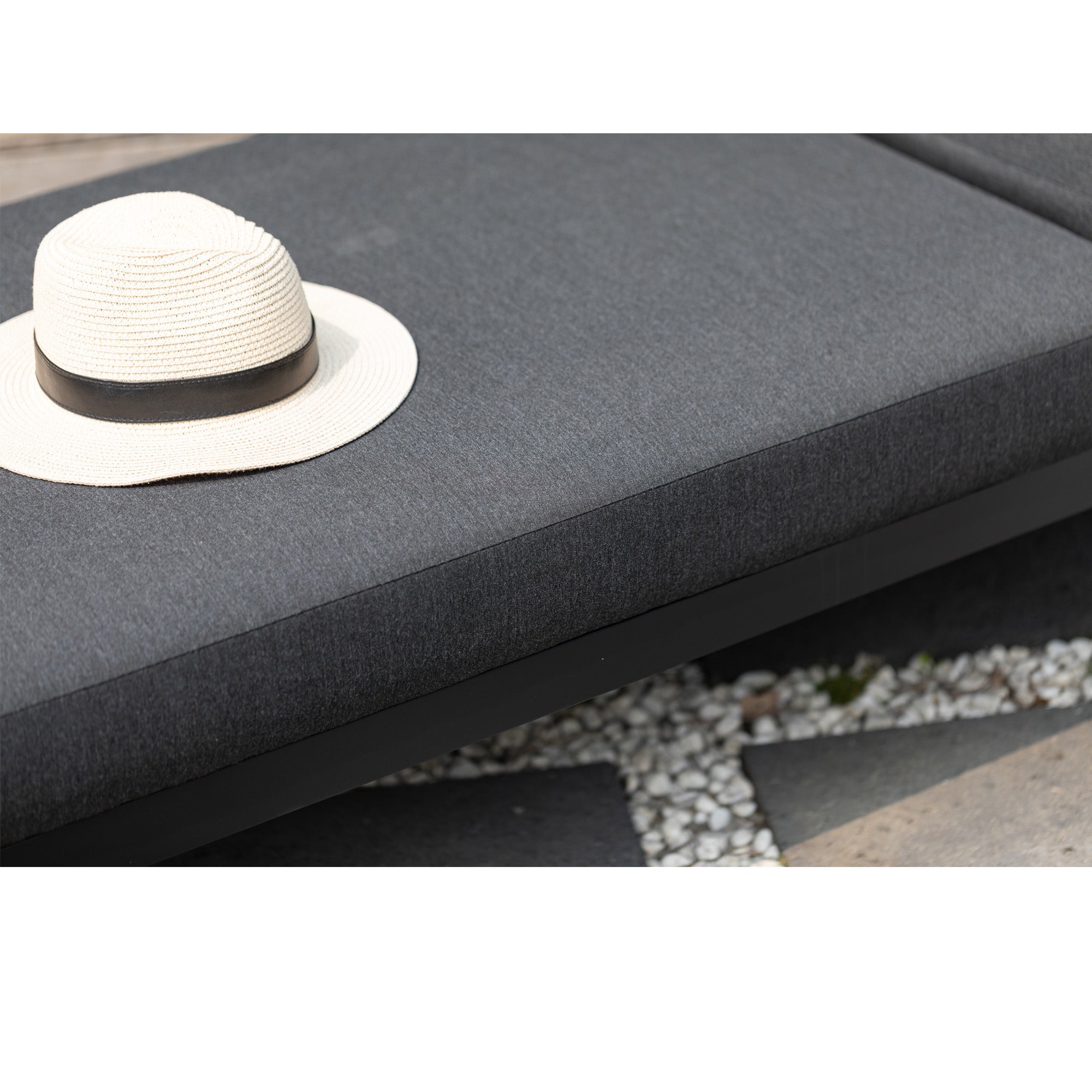 Outdoor Sonnenliege Heritage 100% LIKA-TEX® Bezug in Lava (anthrazit) / Wetterfest