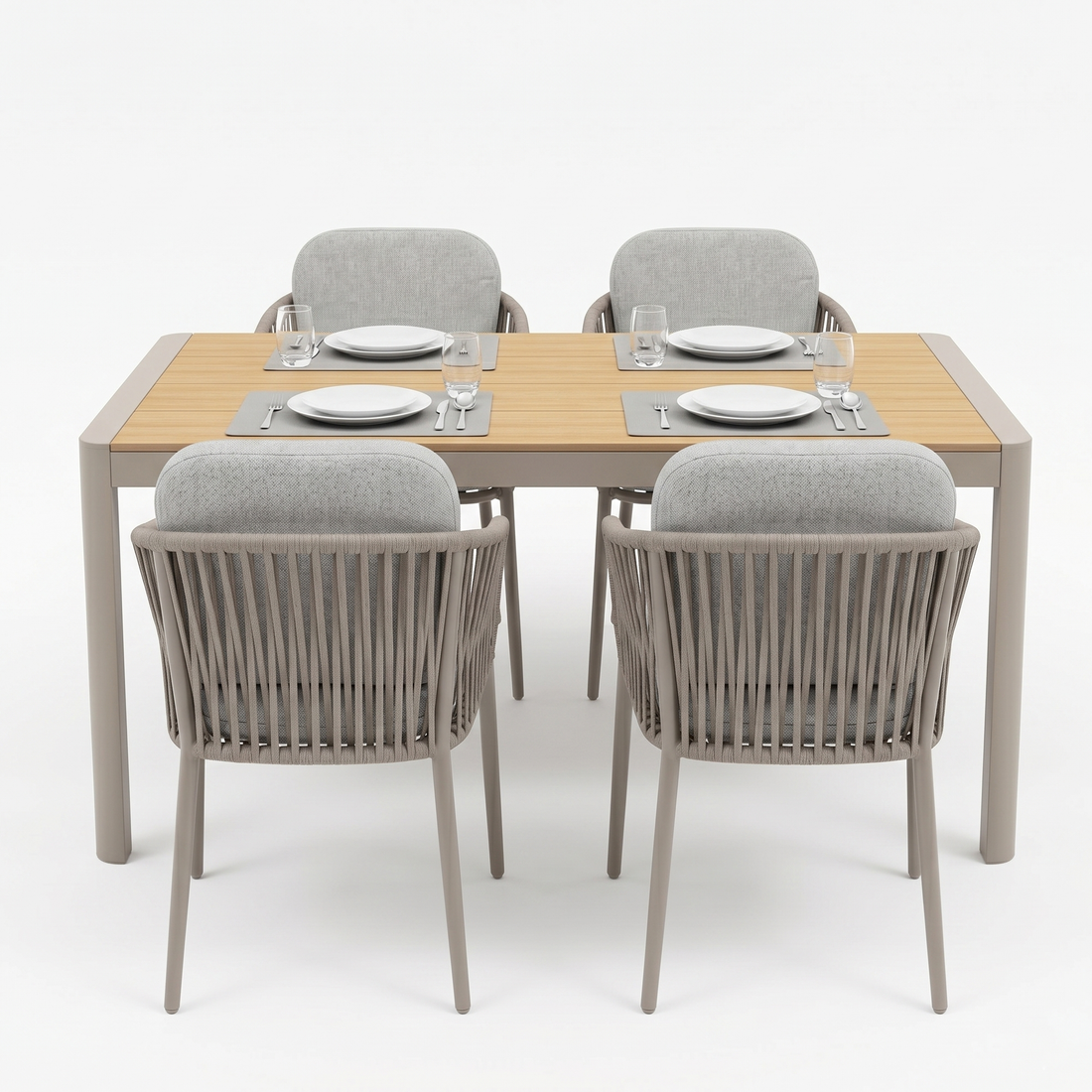 Natürlich. Modern. Komfortabel. – Dining-Set Liora & Meran für 4 Personen