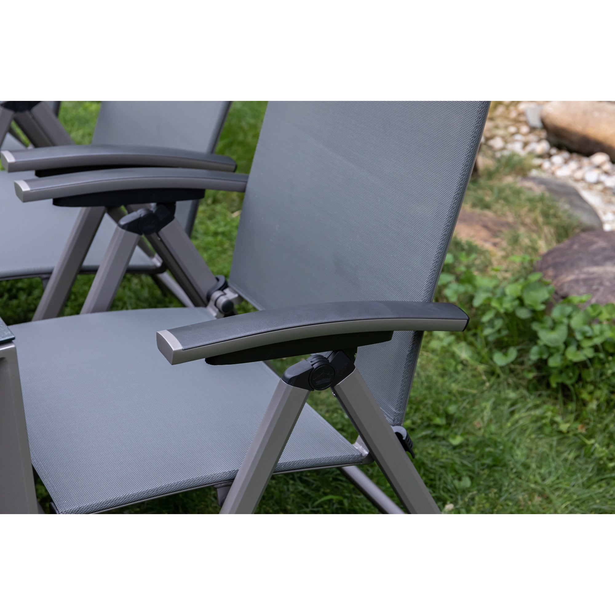 7 tlg. Premium Dining Set / Essgruppe Avantage Silver Moon inkl. Dining Tisch Lyon 220 x 100cm