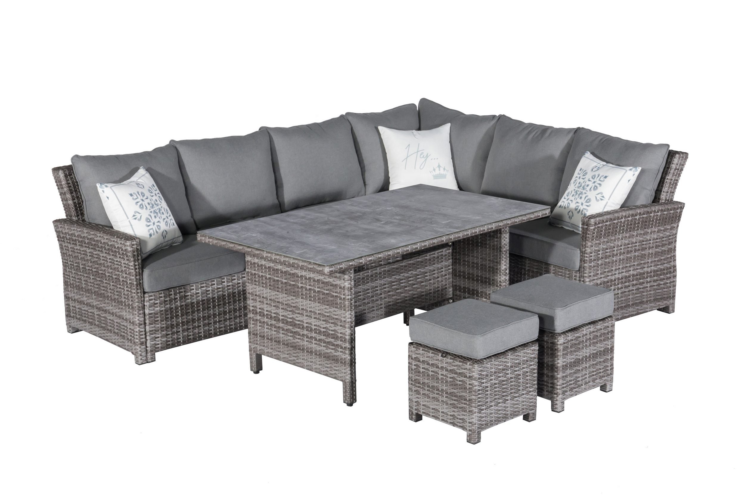Premium Dining Lounge Set Havanna Luna variabel stellbar / Ideal zum Speisen