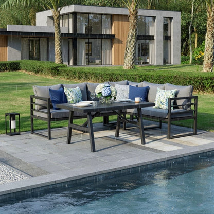 LUXUS PUR! Dining Eck Lounge Java / Schenkel variabel stellbar - Sunbrella® Bezug 100% Wetterfest