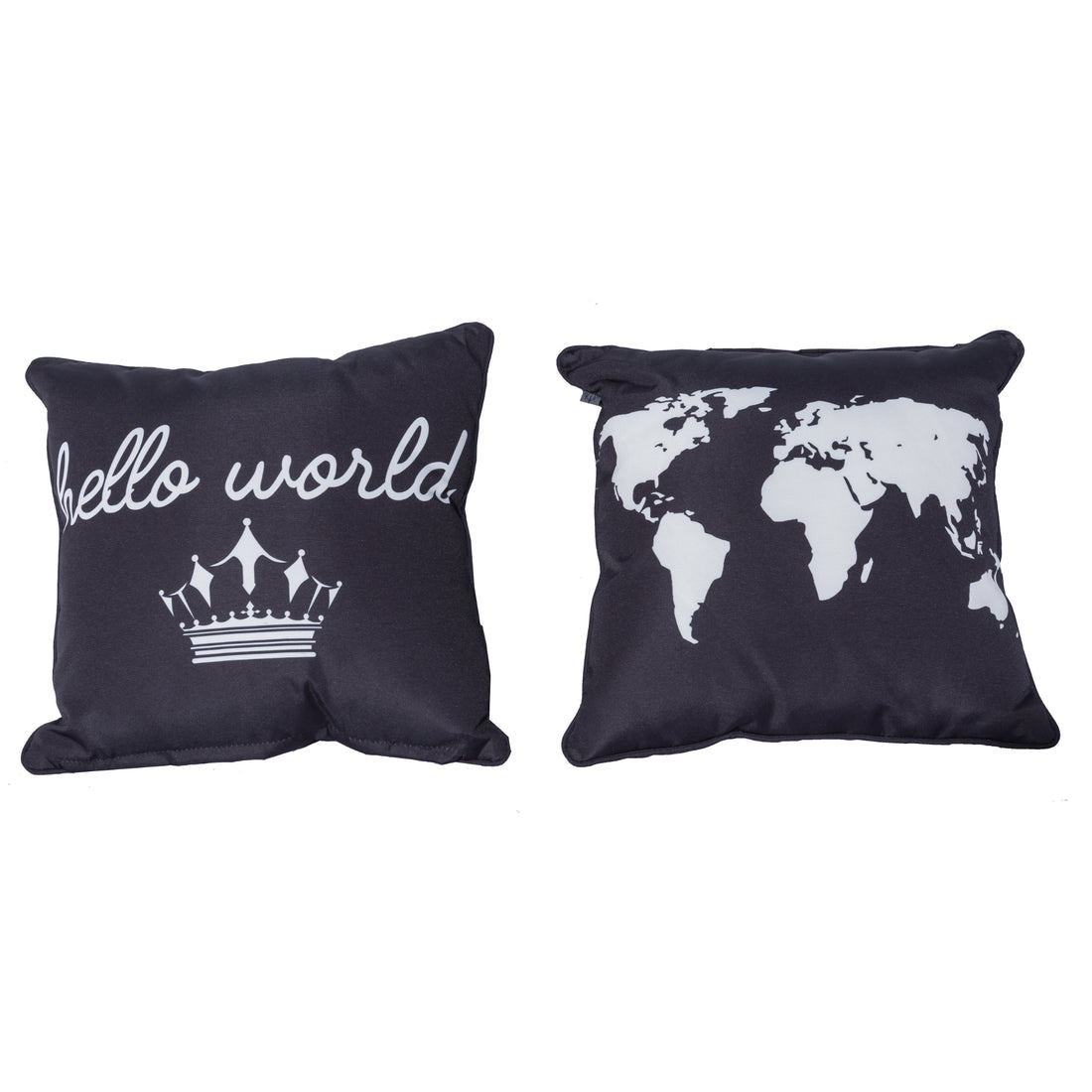 Kissenbezüge / Deko Kissen / Zierkissen Hello World schwarz