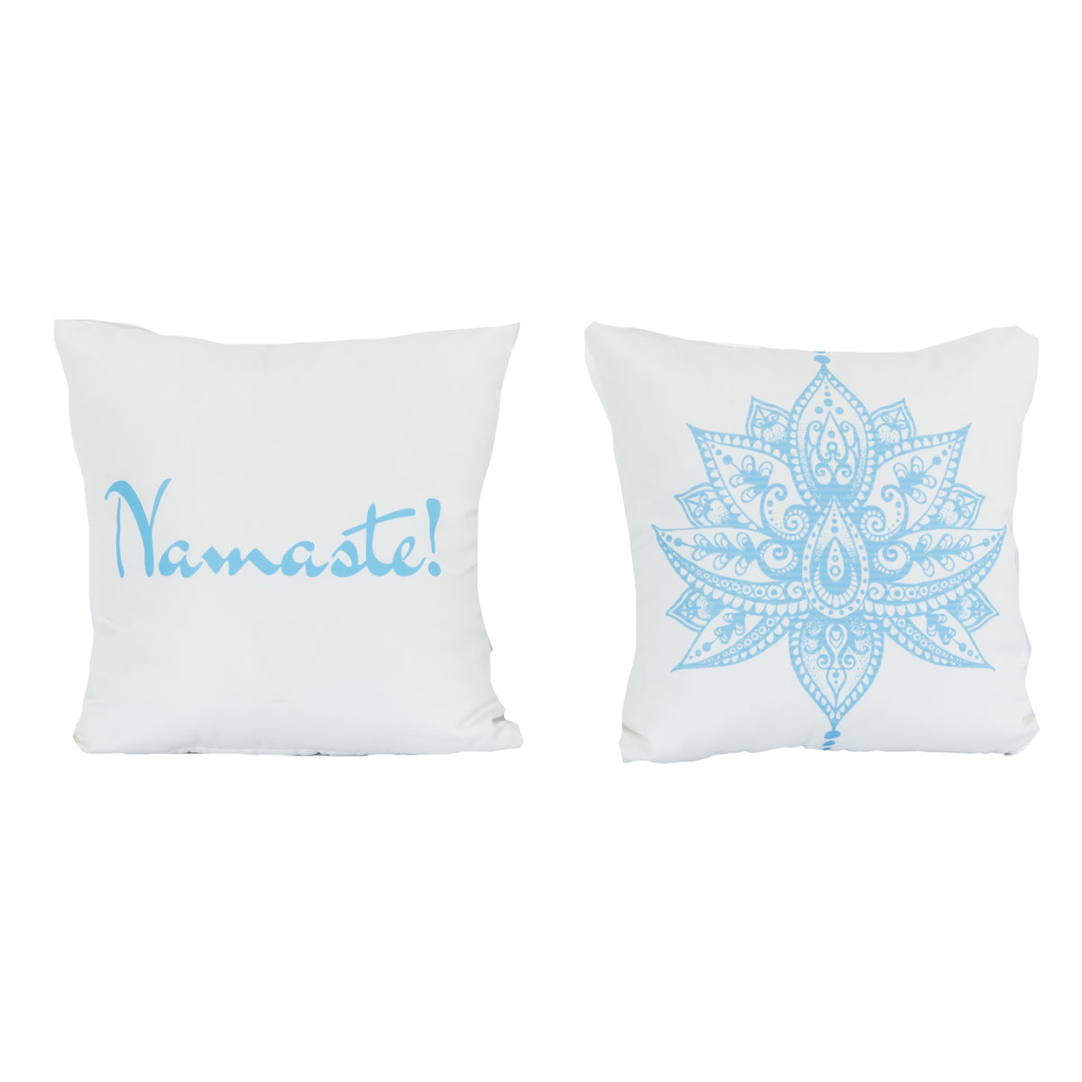 Kissenbezüge / Deko Kissen / Zierkissen Namaste hellblau – Mandalika Outdoor & Living Products GmbH