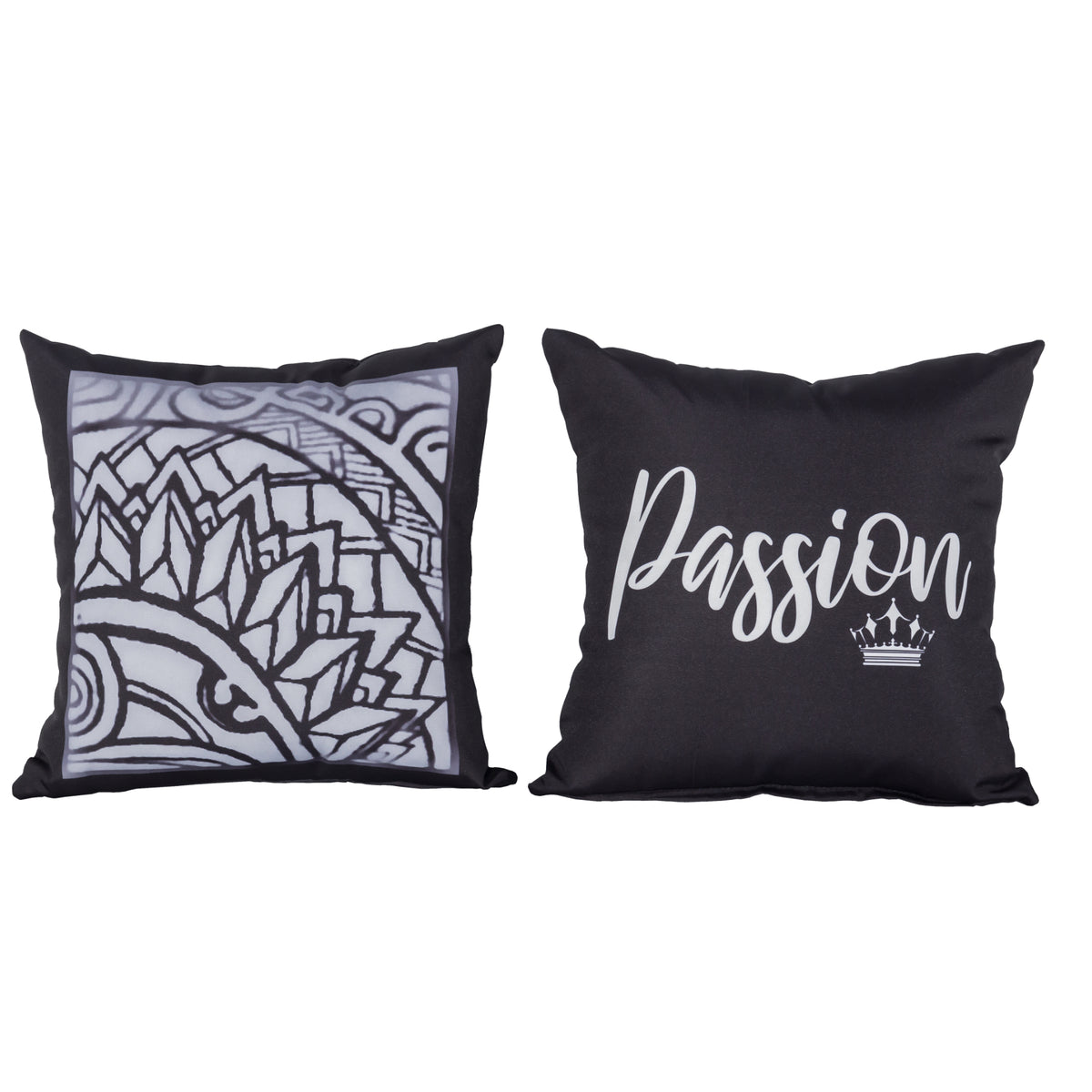 Kissenbezüge / Deko Kissen / Zierkissen Passion schwarz – Mandalika Outdoor & Living Products GmbH