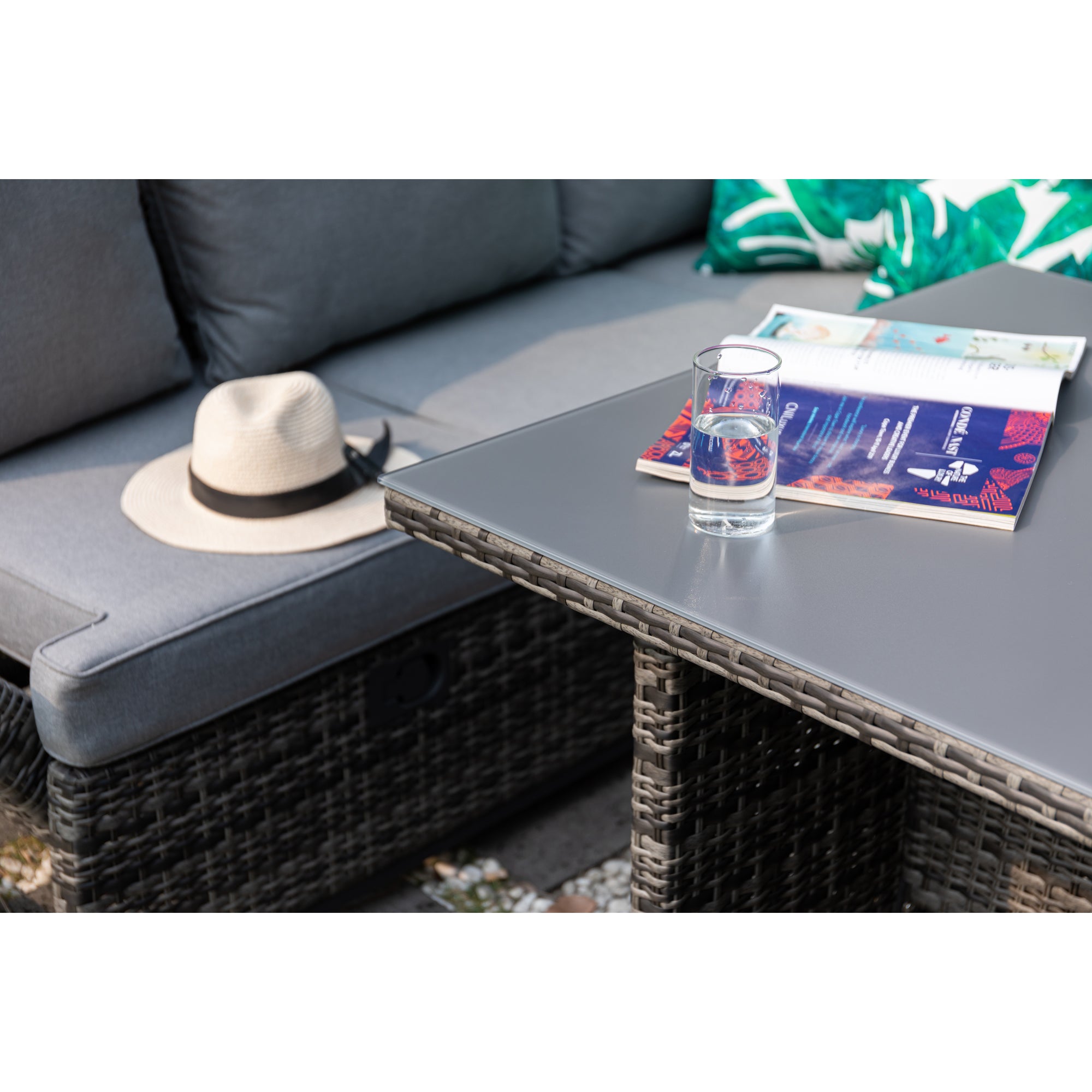 Dining Eck-Lounge Set Havanna Deluxe Moon grey - 3in1 Funktion (variabel stellbar)