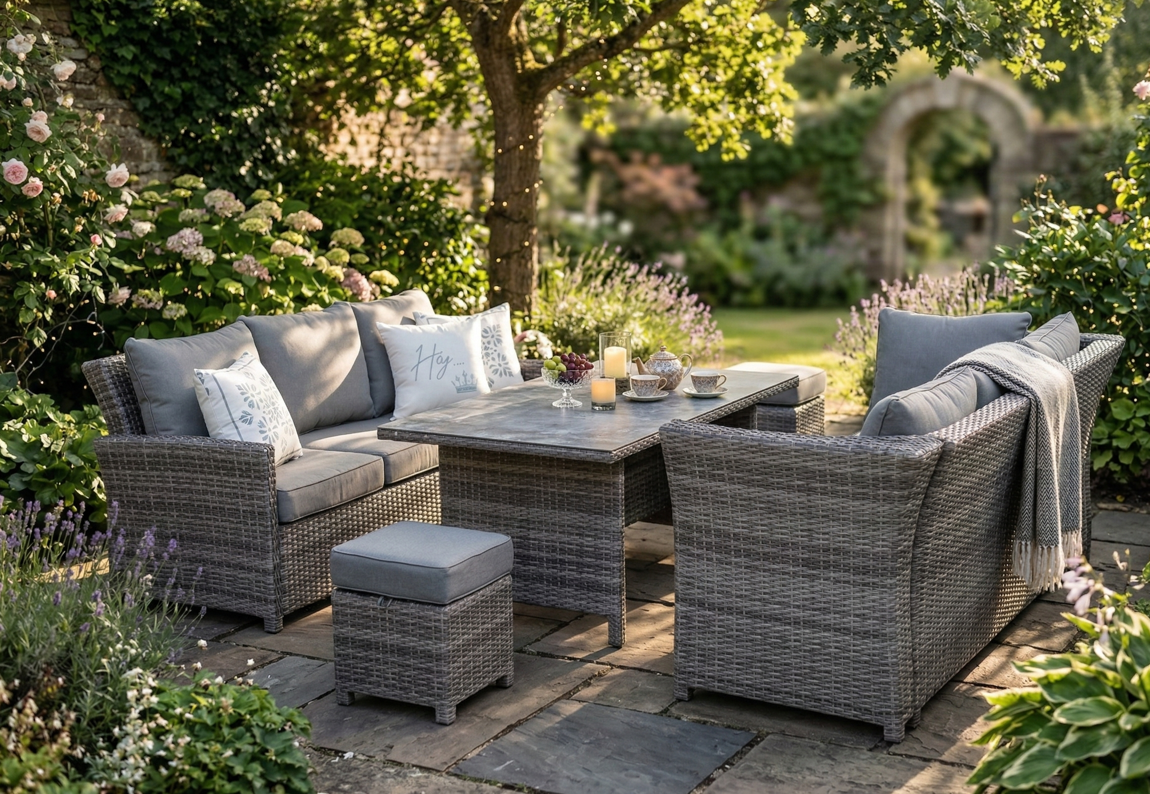 SUMMER SALE ☀️⛱️🏝️  Premium Dining Lounge Set Havanna Luna variabel stellbar inkl. XL Lounge Sessel