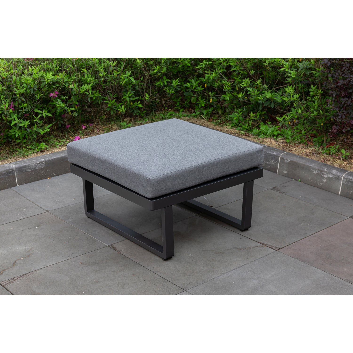 2 tlg. Luxus Alu Multifunktions- Lounge Set Tesoro inkl. Sonnenliege und Hocker