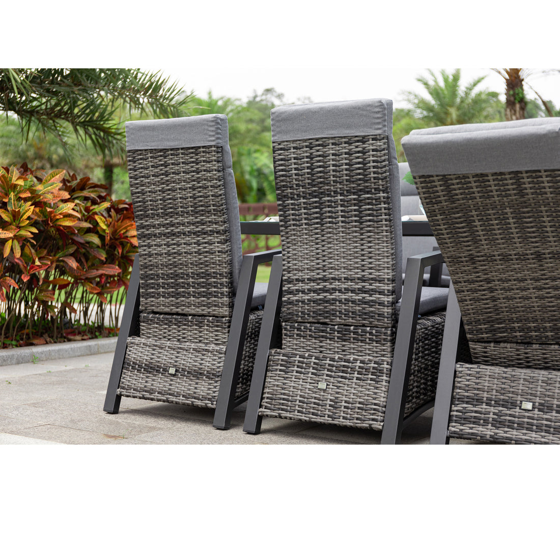 🌼🐣 Unser OSTER-SPECIAL🐣 🌼  13 tlg. Designer Essgruppe Ravello mit verstellbarer Rückenlehne &amp; großem Esstisch