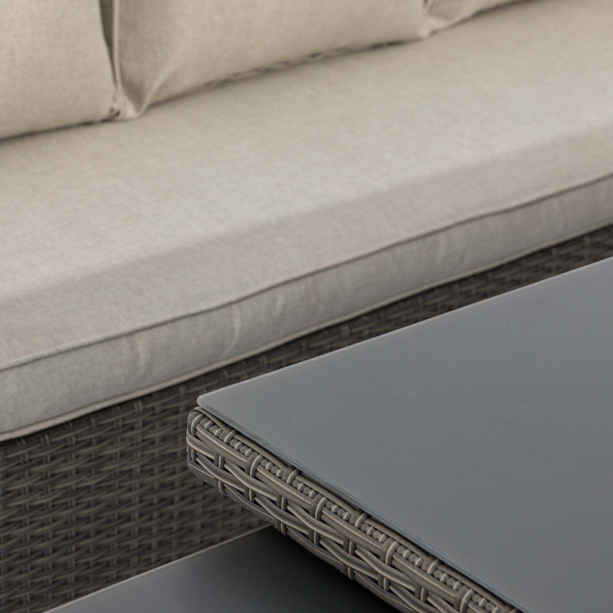 XXL Dining Eck-Lounge Set Monza inkl. Sessel mit ausziehbarem Tisch beidseitig stellbar