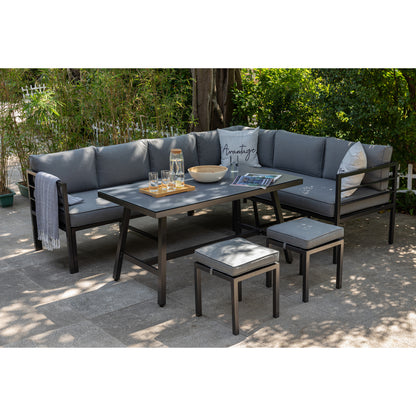 Trend-Produkt: Alu Dining Lounge Set Lardo mit  3in1 Funktion / Wetterfest