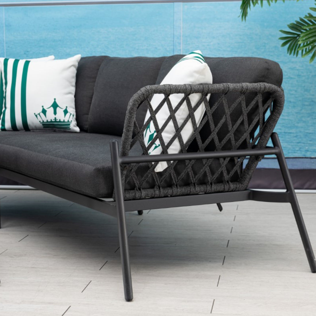 Designer Aluminium / Rope Lounge Set Lido Sitzgruppe