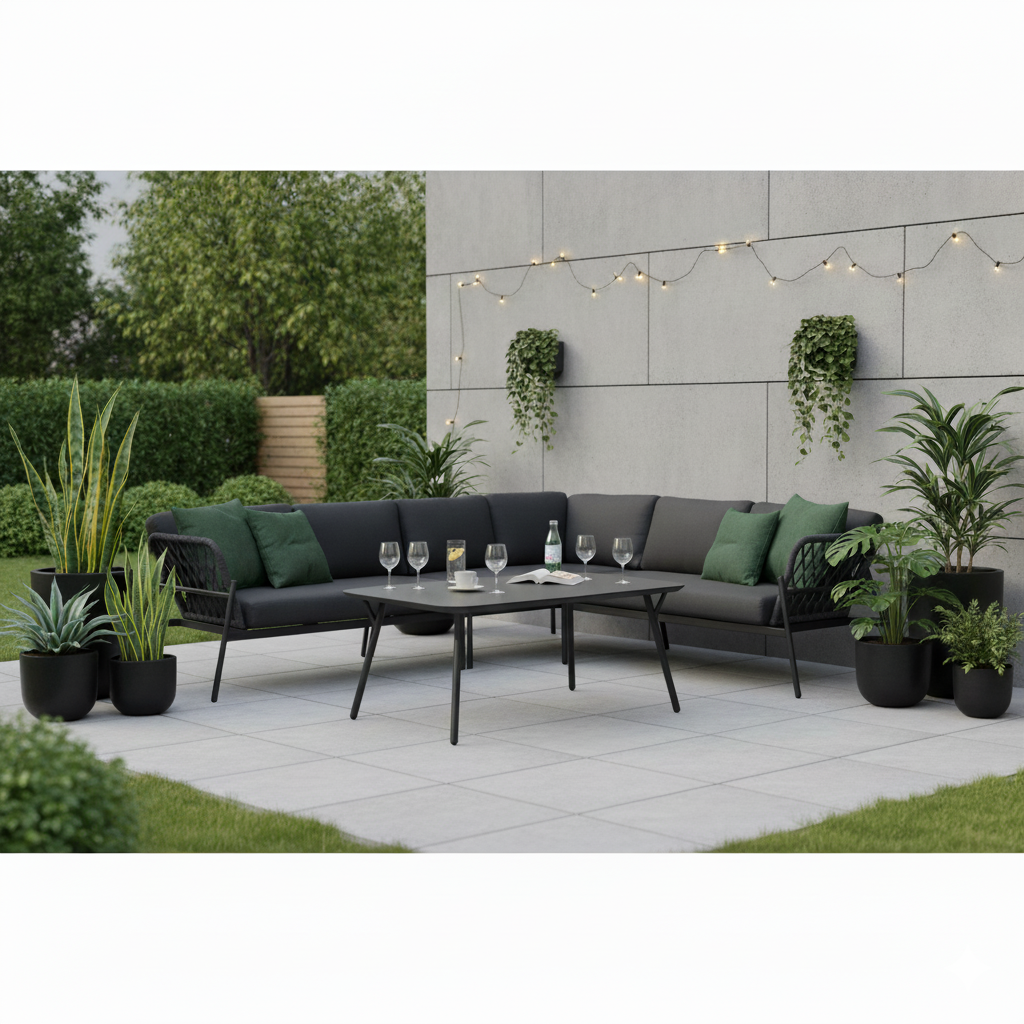 SUMMER SALE ☀️⛱️🏝️ Modern & Zeitlos: Designer Lounge Lido! Die Sitzgruppe aus Aluminium & Rope
