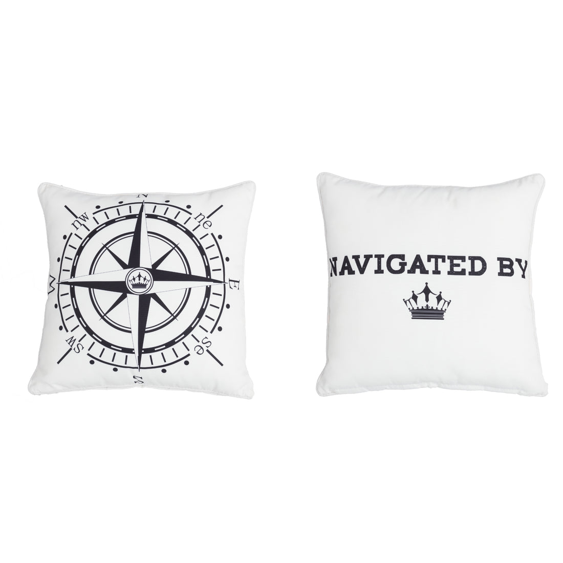 Kissenbezüge / Deko Kissen / Zierkissen Kompass weiß