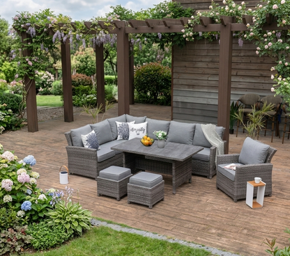 SUMMER SALE ☀️⛱️🏝️  Premium Dining Lounge Set Havanna Luna variabel stellbar inkl. XL Lounge Sessel