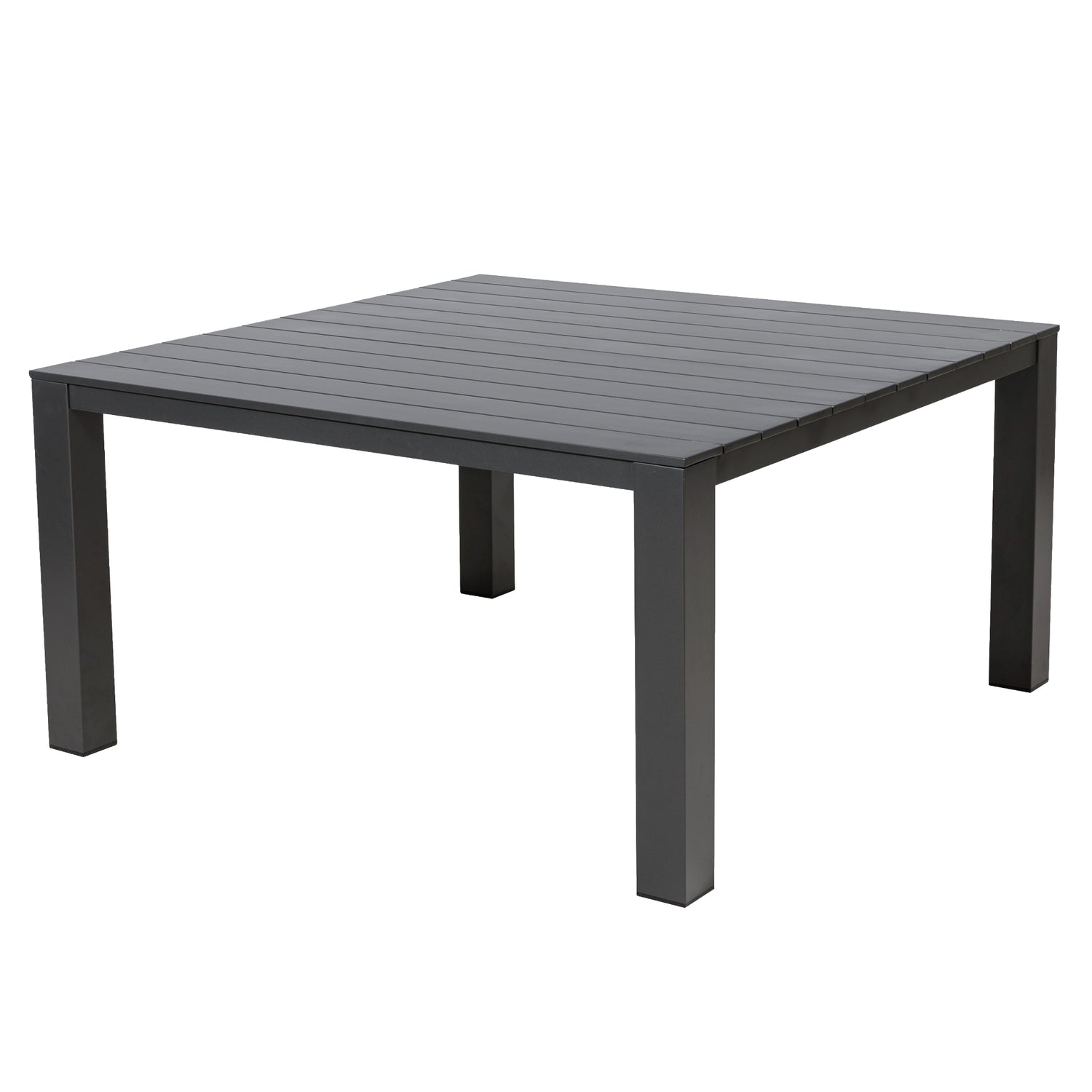 Aluminium Dining Tisch Trento in 152 x 152 x 74,5 cm mit Alu Belattung