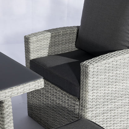 XL Dining Lounge Set Paris in glacier grey &quot;Extra breite Sitzfläche &amp; extra hoch gebauter Rücken&quot;