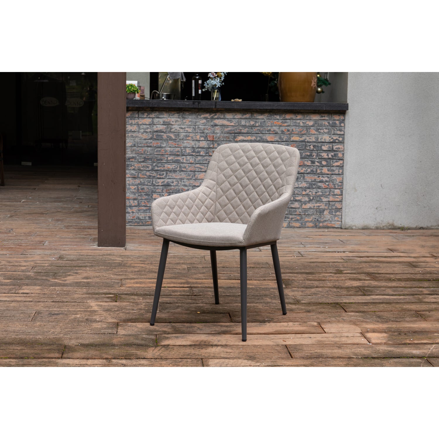 Outdoor Dining Sessel Heritage 100% wetterfest mit LIKA-TEX® Bezug in sand (natur)