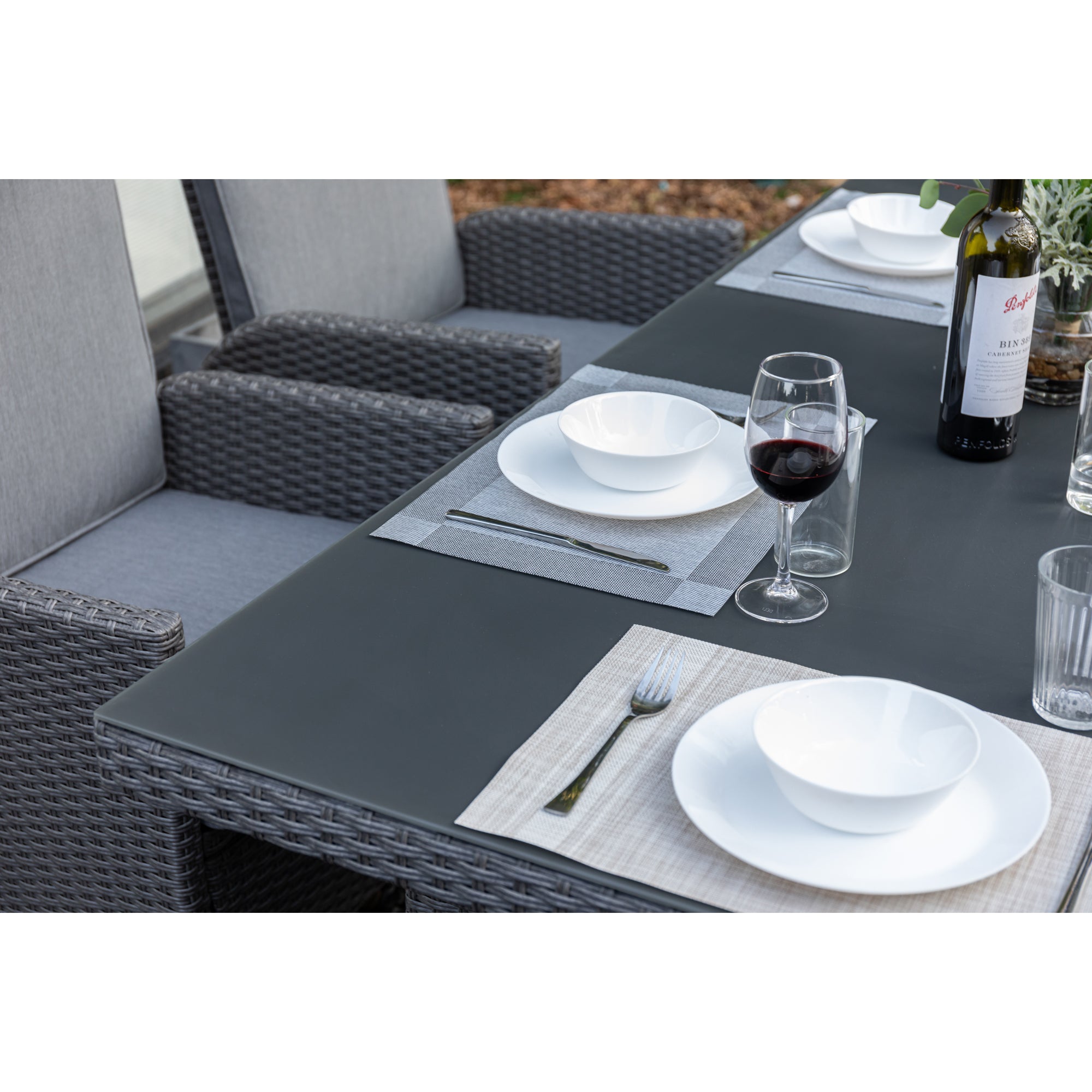 7 tlg. Dining Set Bern mit verstellbaren Rückenlehnen