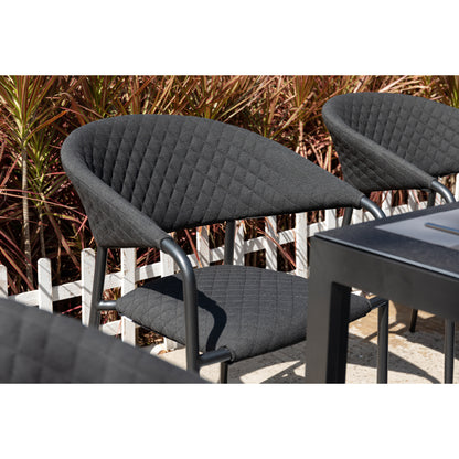 Luxus Outdoor Set Puro- bestehend aus: Ovaler Puro Tisch, 1 x Sofa Puro + 3 x Puro Stapelsessel / 100% wetterfest LIKA-TEX® Bezug anthrazit