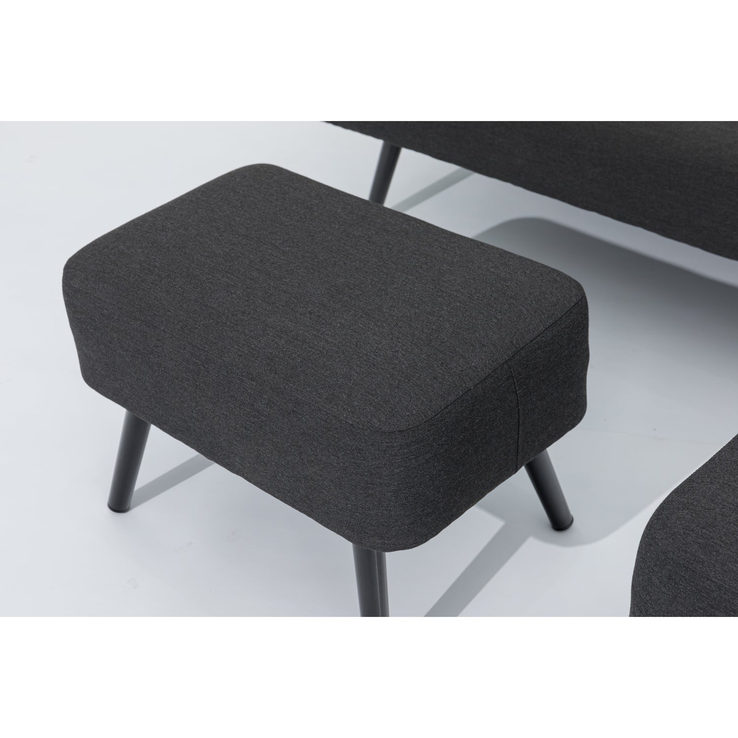 Outdoor Hocker Puro 100% LIKA-TEX® Bezug Lava (anthrazit)