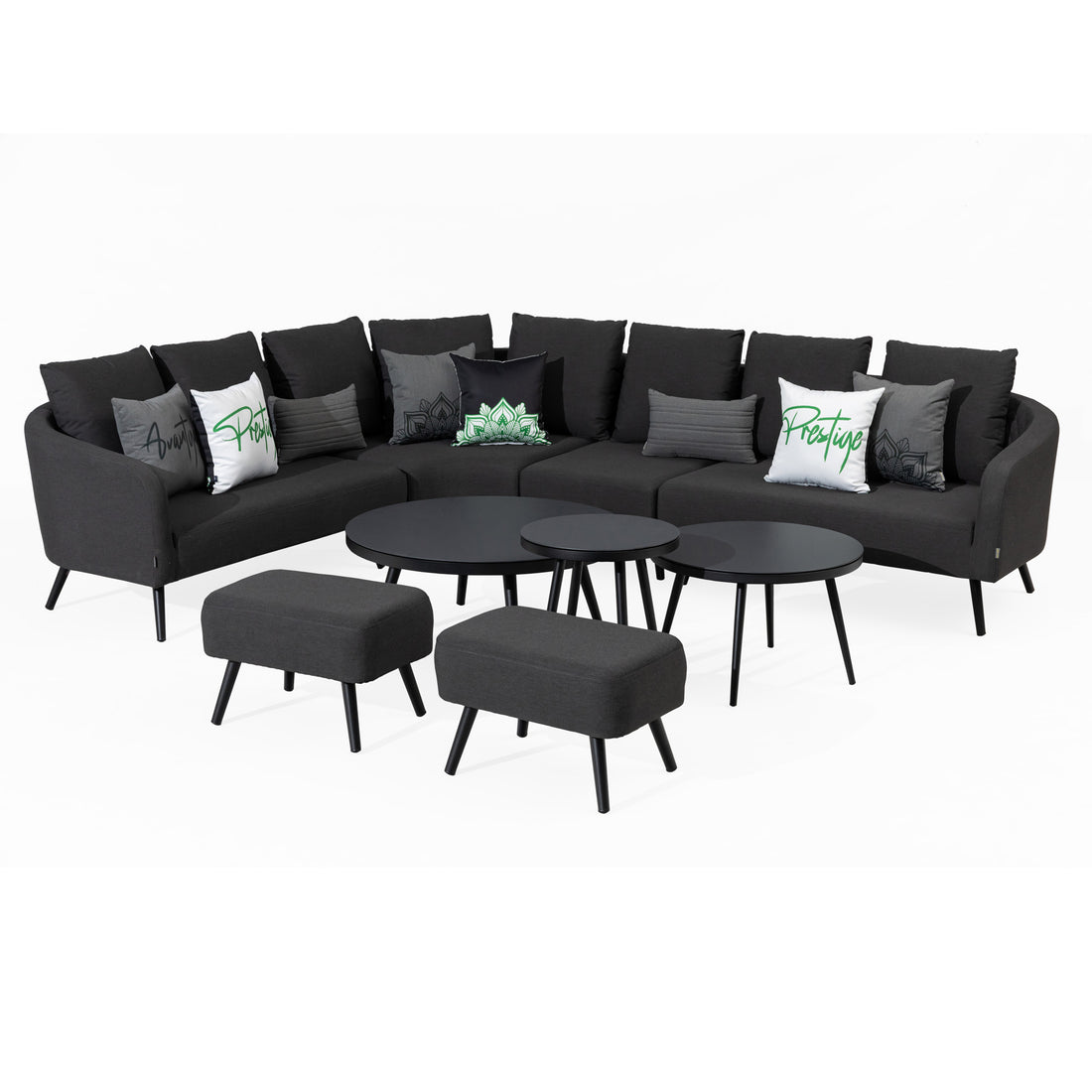 LUXUS PUR! Outdoor Lounge Set Riviera 100% wetterfest mit LIKA-TEX® Bezug