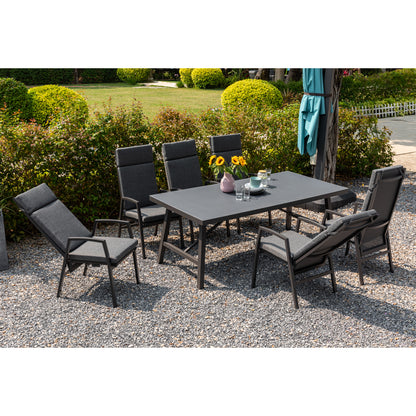 *JETZT VORBESTELLEN* Komfort und Design! 7 tlg. Aluminium Dining Move Set Arctic mit verstellbarer Rückenlehne