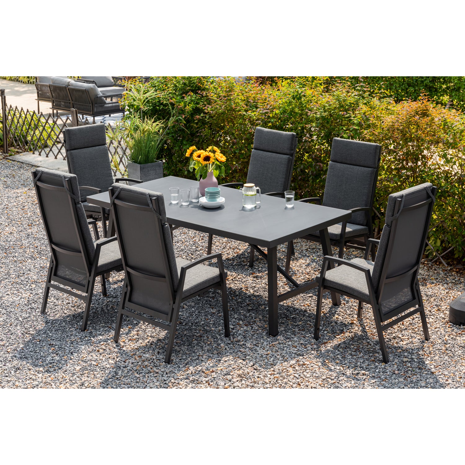 *JETZT VORBESTELLEN* Komfort und Design! 7 tlg. Aluminium Dining Move Set Arctic mit verstellbarer Rückenlehne