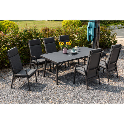 *JETZT VORBESTELLEN* Komfort und Design! 7 tlg. Aluminium Dining Move Set Arctic mit verstellbarer Rückenlehne