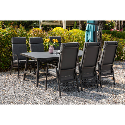 *JETZT VORBESTELLEN* Komfort und Design! 7 tlg. Aluminium Dining Move Set Arctic mit verstellbarer Rückenlehne