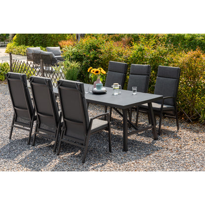 *JETZT VORBESTELLEN* Komfort und Design! 7 tlg. Aluminium Dining Move Set Arctic mit verstellbarer Rückenlehne